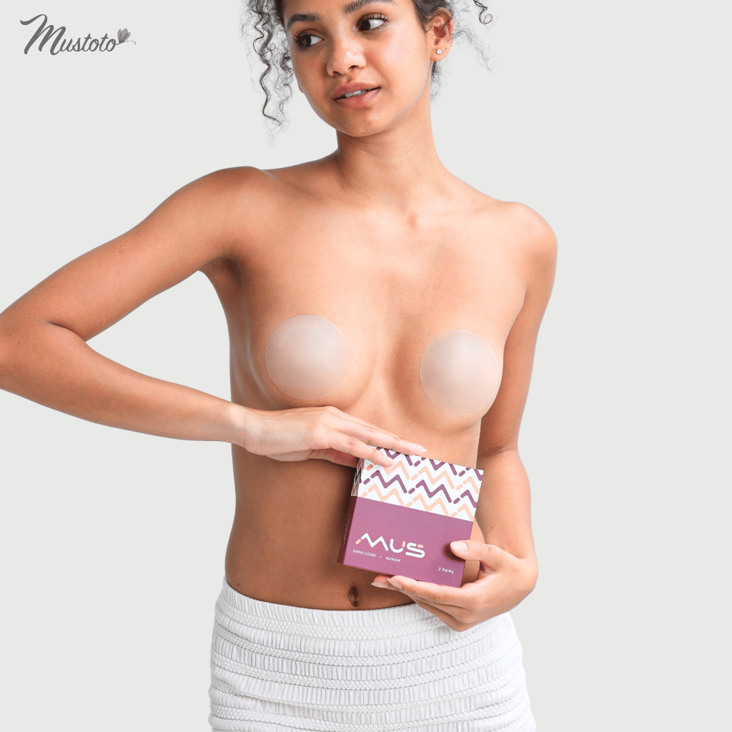 Ảnh Miếng Dán Ngực Mustoto Nhũ Hoa Đầu Ti Mỏng Màu Da Size 8cm (PK26) 3