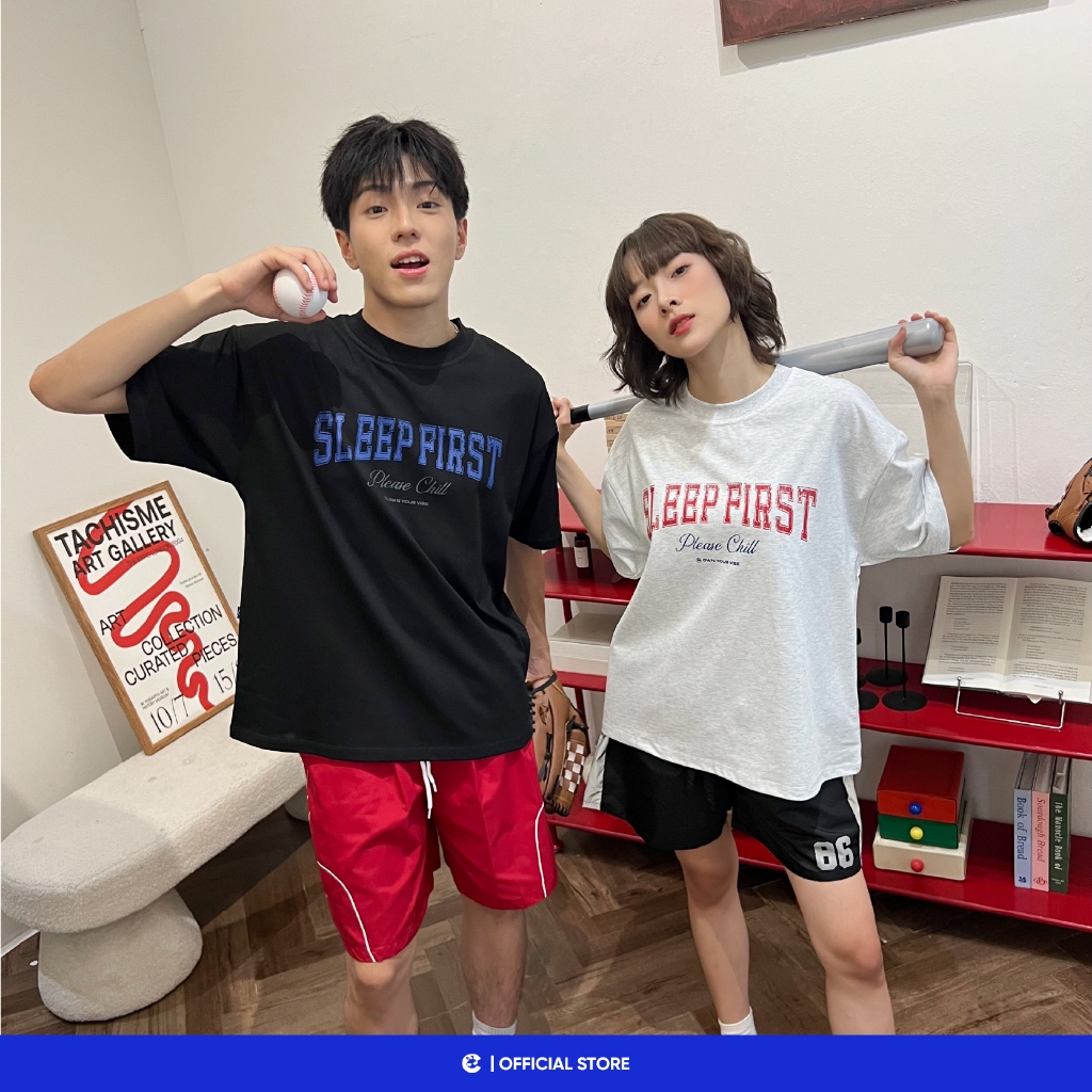 Áo thun phông unisex T Shirt form rộng Local Brand Chính Hãng City Cycle Áo thun Sleep First