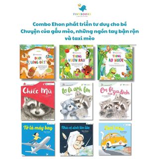 Sách - Combo 9 cuốn Ehon phát triển tư duy cho bé: Chuyện của gấu mèo, những ngón tay bận rộn và taxi mèo - Finybooks