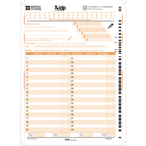 Combo 100 tờ giấy thi IELTS ( 50 tờ Reading + 50 tờ Listening) - in màu - 1 mặt