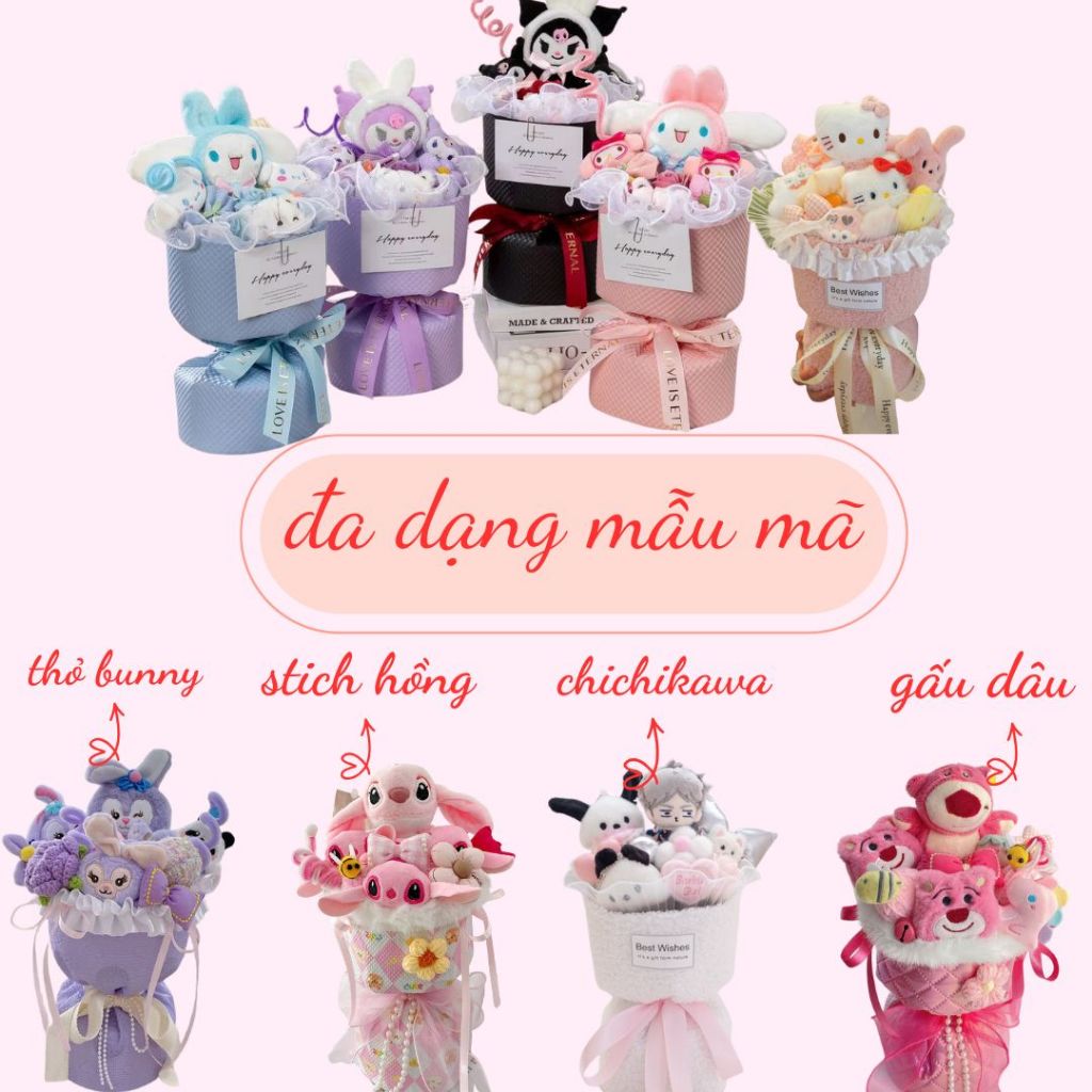 Bó hoa gấu bông siêu dễ thương.sét hoa quà tặng sinh nhật , tặng ký yếu tốt nghiệp ship hỏa tốc hn