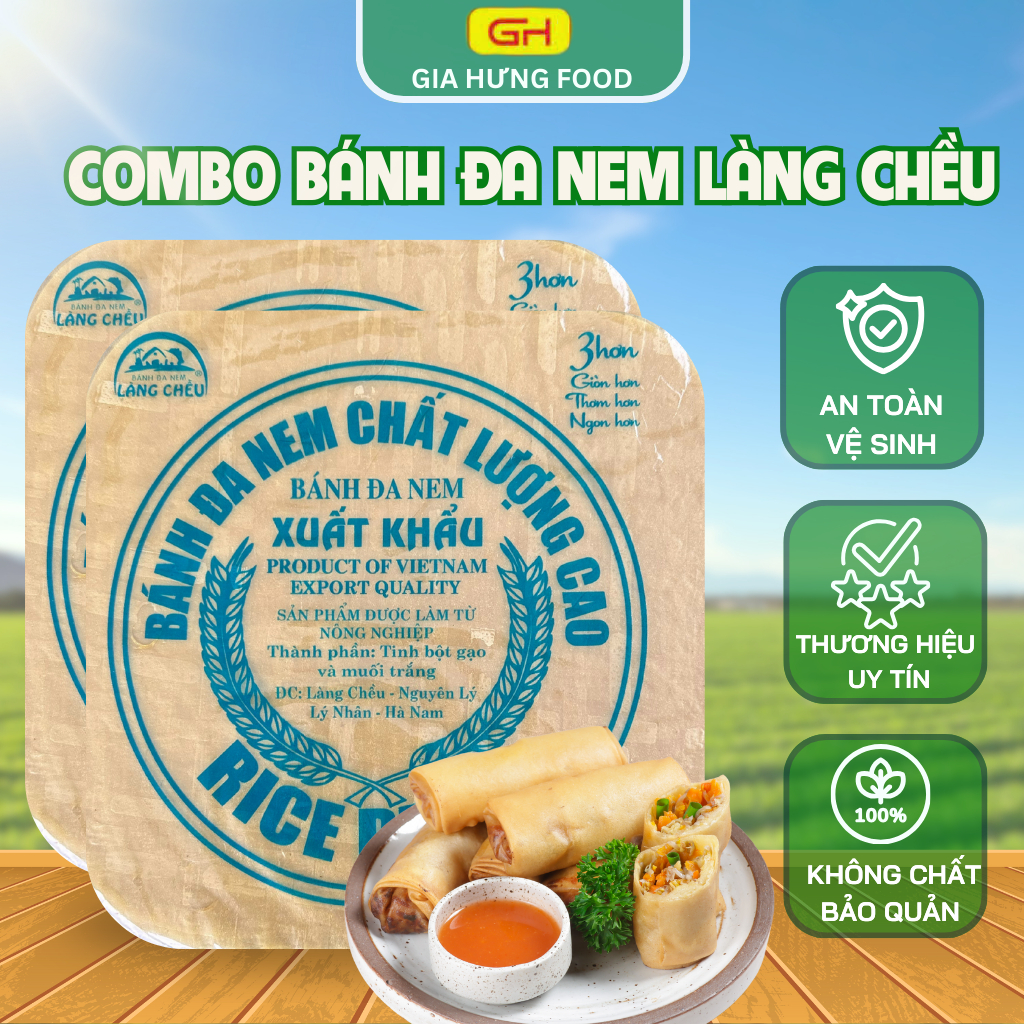 Bánh đa nem suất khẩu làng chều hà nam -  TÚI 10 LÁ (combo hàng chất lượng cao)          (  CẢM ƠN ĐÃ ĐẶT HÀNG )!!!