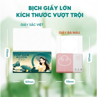 Khăn giấy rút Sắc Việt gói lớn thùng 20 gói 300 tờ 4 lớp siêu dai và an toàn cho da (Bao bì mới)