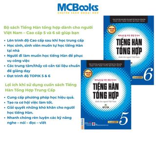 Sách - Tiếng Hàn tổng hợp dành cho người Việt Nam - Giáo trình kèm sách bài tập - MCBooks Chính Hãng