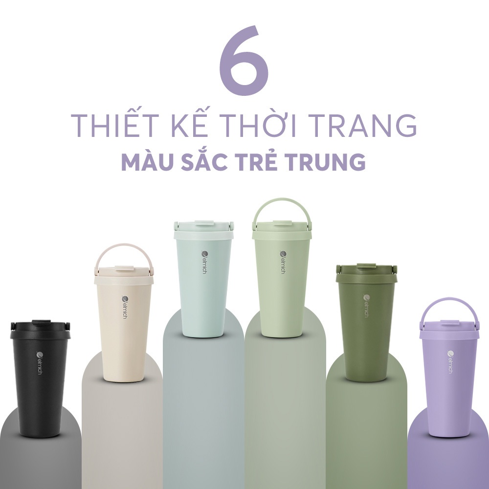 Cốc Giữ Nhiệt Elmich EL-8380 Dung Tích 510ml | Inox 304,Có Quai Xách, Elmich Chính Hãng