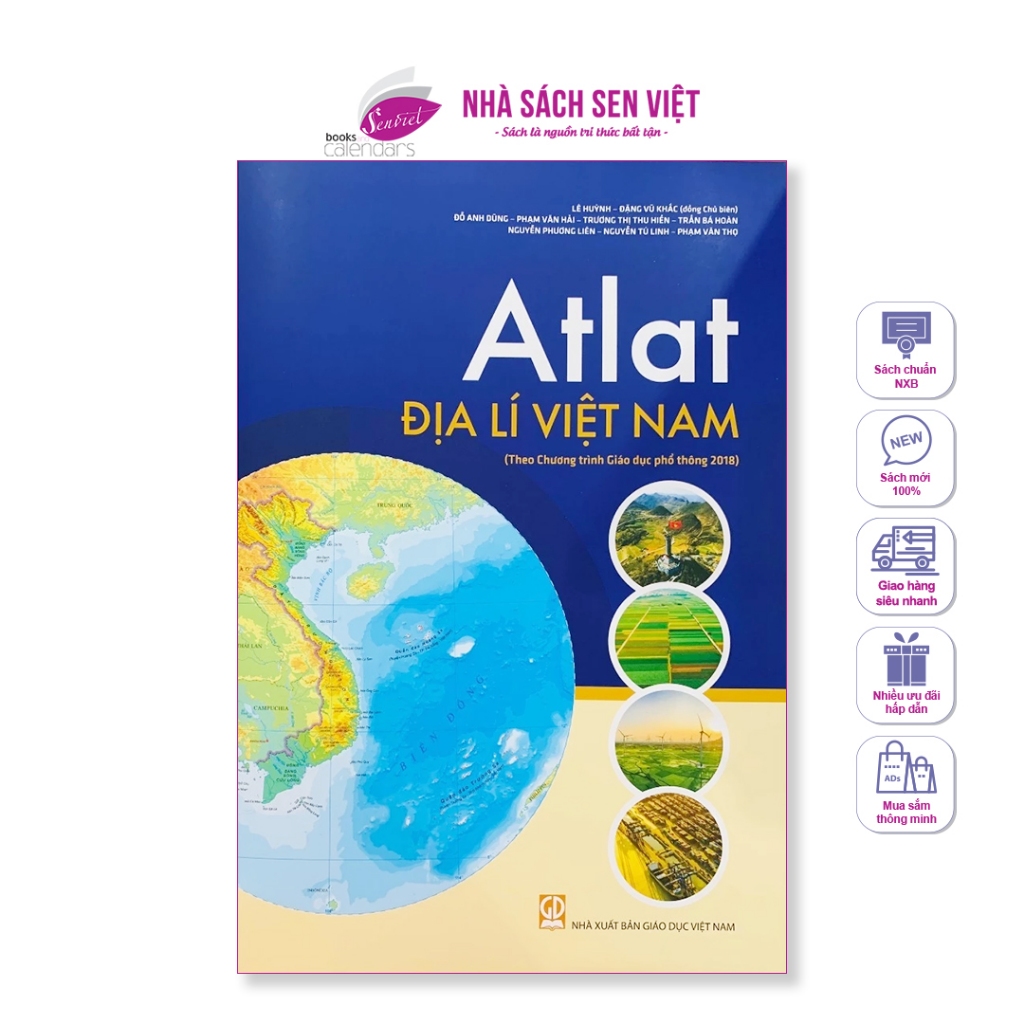 Sách - Atlat địa lý Việt Nam, mới nhất, theo chương trình giáo dục phổ ...