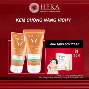 Kem chống nắng kiềm dầu Vi-chy Capital Soliel SPF50+ Cream/ Emulsion 50ml An Toàn Chính Hãng