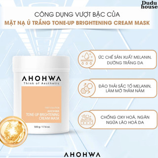 (Hàng Công TY) Mặt Nạ Ủ Trắng AHOHWA Tone-Up Brightening Cream Mask Trắng Da Mẫu Thử Duduhouse