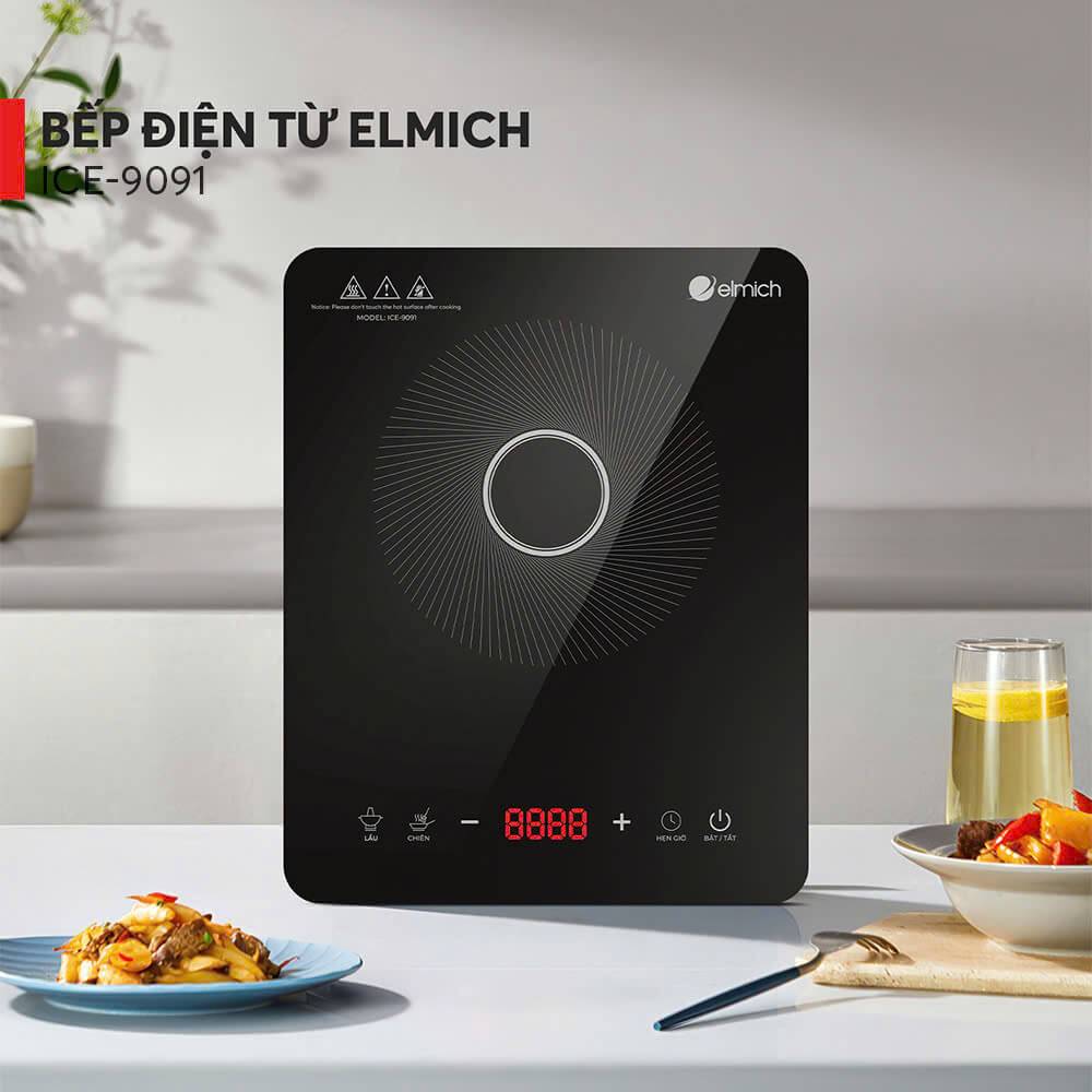 Bếp Từ Đơn Elmich ICE-9091 | Công Suất 2100W, Điều Khiển Cảm Ứng, Bếp Điện Từ Elmich Chính Hãng