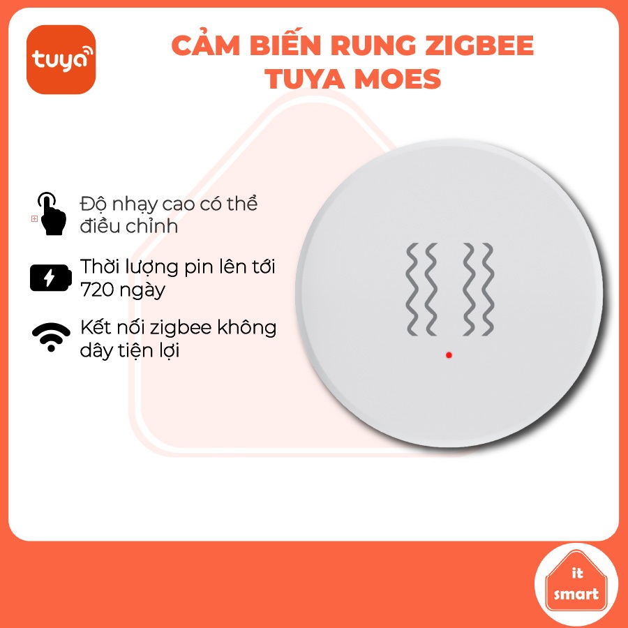 Cảm biến rung MOES Tuya Zigbee
