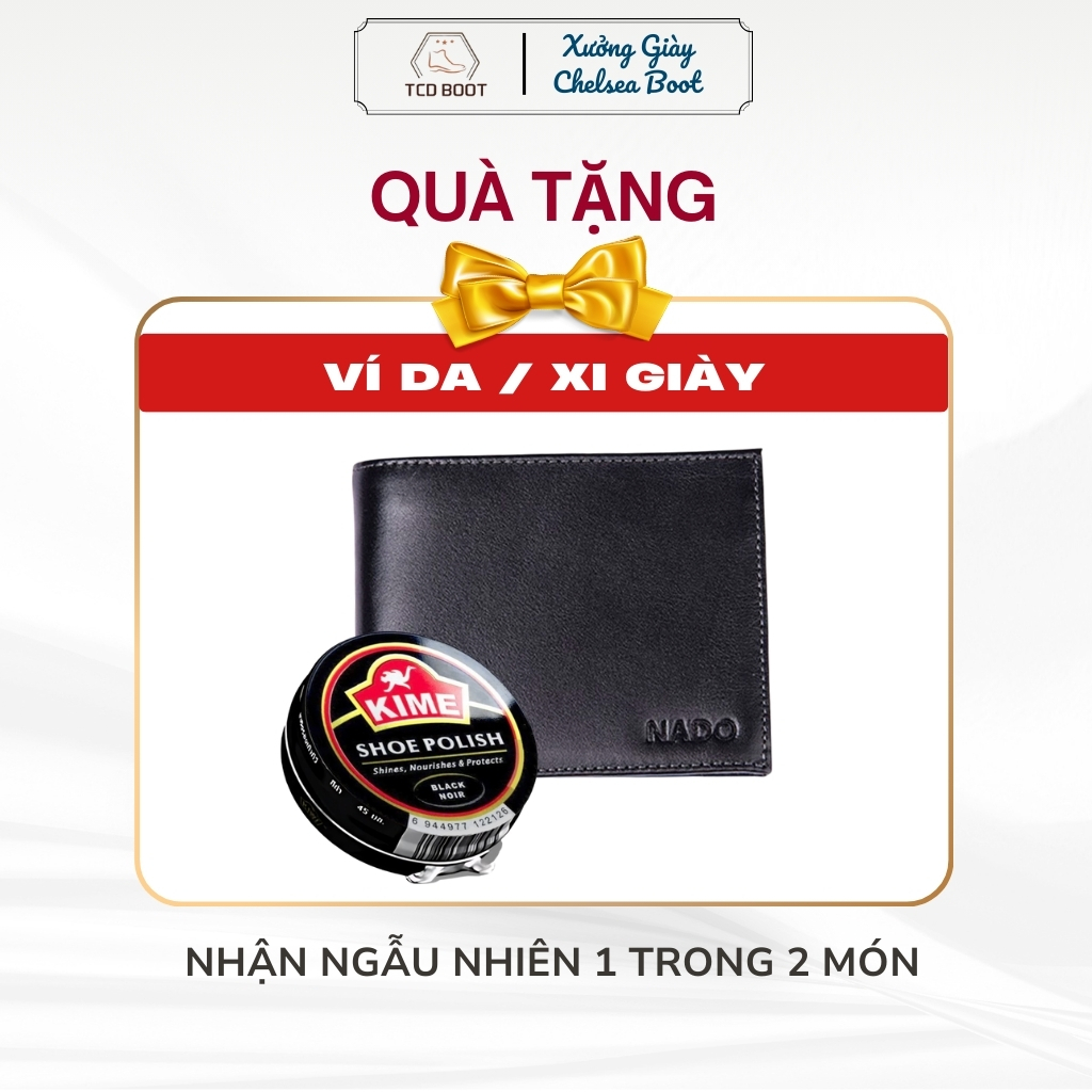 [Quà tặng] Xi đánh giày KIME Si sáp đánh đồ da hoặc Ví da nam cao cấp, Bóp nam có nhiều ngăn - Xưởng Giày Chelsea Boot