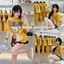 ÁO THUNCOTTON 4 CHIỀU MỀM MÁT FORM RỘNG IN 2 MẶT ( VỊT VÀNG ) FORM RỘNG NAM NỮ DƯỚI 70KG