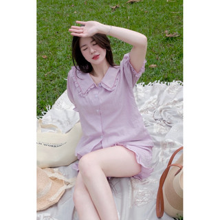 𝗛𝗮̀𝗻𝗴 𝗰𝗵𝗶́𝗻𝗵 𝗵𝗮̃𝗻𝗴 Bộ đồ ngủ mặc nhà pyjama BAMBI chất liệu kate nhăn tiểu thư - ON WORKSHOP