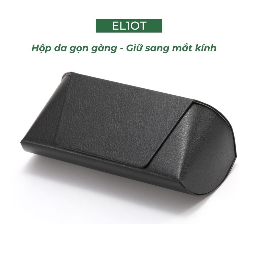 Hộp da nắp nam châm ELIOT hỗ trợ bảo quản mắt kính kích thước lớn thời trang tinh tế