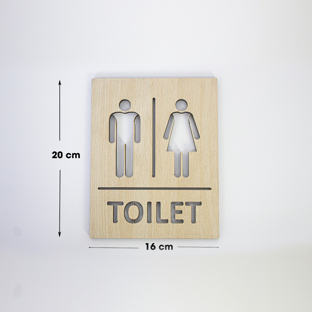 Ảnh Bảng Gỗ Trang Trí Chỉ Dẫn Toilet Phong Cách Vintage FIVO Đa Dạng Nhiều Kiểu Dáng 4