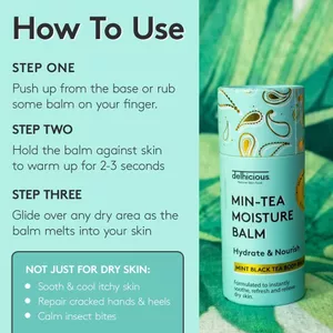 Kem dưỡng thể Delhicious Min-tea Moisture Body Balm - Bạc hà làm dịu da khô ,ngứa 70g