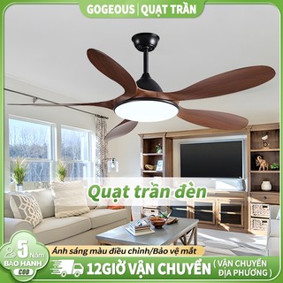 【COD】Quạt trần GOGEOUS đèn quạt trần phòng khách/phòng làm việc/phòng ngủ có điều khiển từ xa đèn