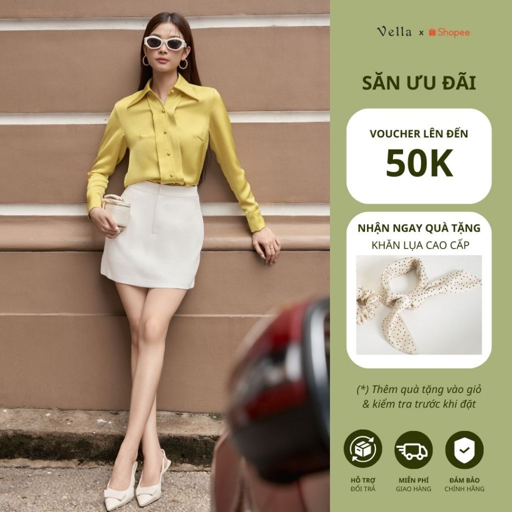 Vella Fashion Quần váy (skort) nữ ngắn có quần trong phong cách trẻ trung VV24062