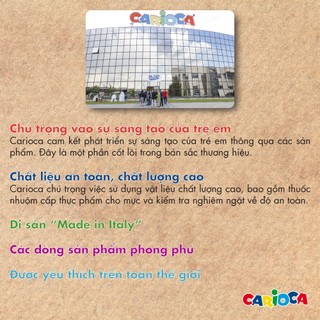 [Thương hiệu Ý] - Bút dạ màu - Bút màu lông Carioca Creatip - 10 bút đầu mảnh/trung
