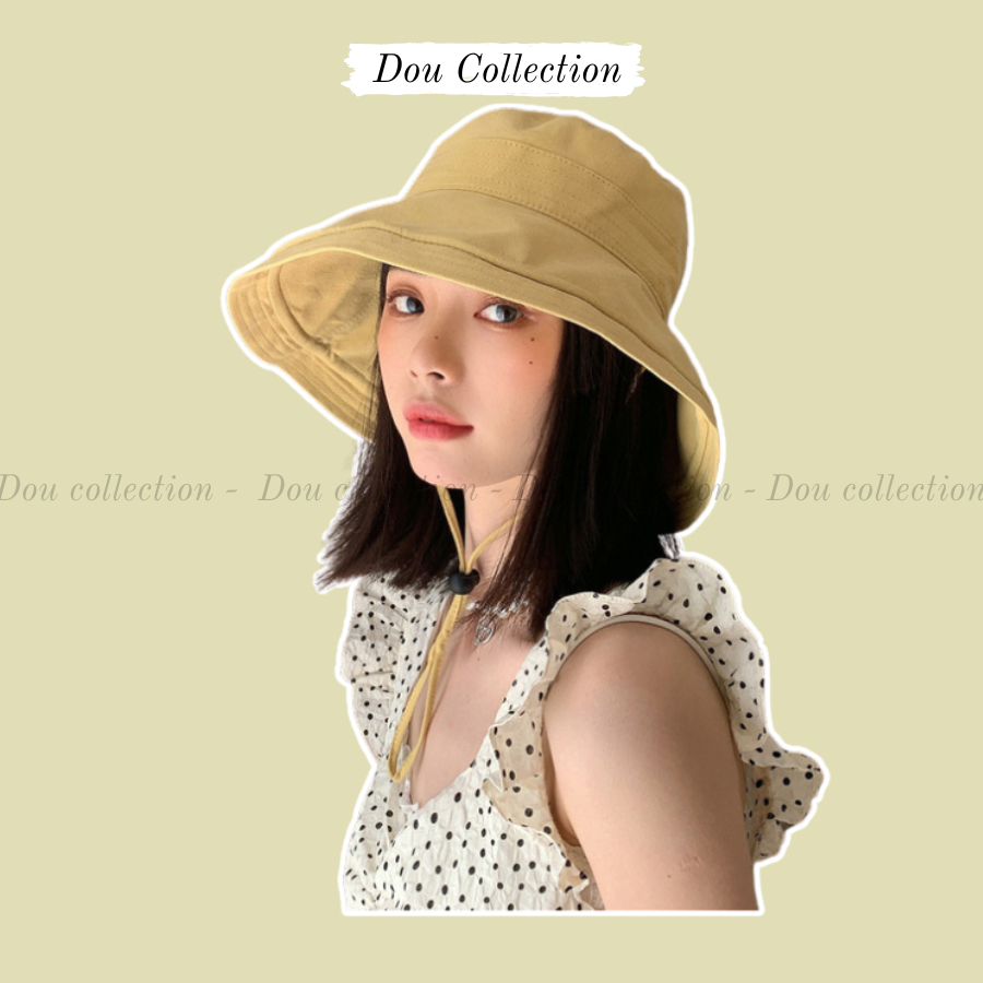 Mũ Lưỡi Trai, Nón Cói, Nón Bucket Chống Nắng Unisex Tone Vàng Dễ Thương Phong Cách Hàn Quốc Thời Trang Hè - Mã THM02