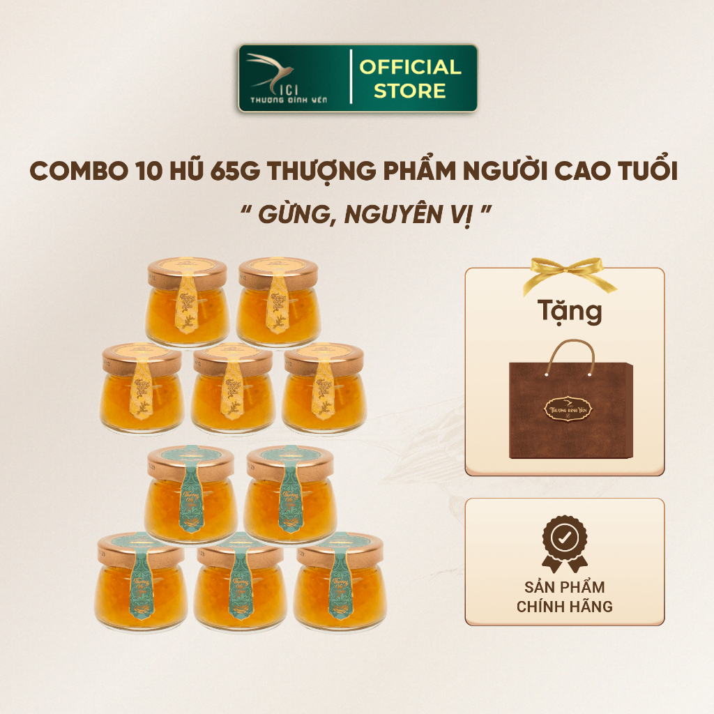 Ảnh Combo 10 Hũ Yến Chưng Thượng Phẩm 10G Yến Sẵn Không Kèm Hộp 6 Vị Cici Thượng Đỉnh Yến 65G Yến Gia Đình 4