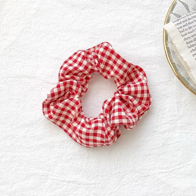 cột tóc De Merci Accessories scrunchies caro hoạ tiết thanh lịch