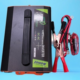 Hàng Nhật - Bộ Kích Điện 12V Lên 220V 2000W Sóng Sin Chuẩn, Màn Hình LED Báo Vôn, Dòng Tải, Nhiệt Độ Cao Cấp