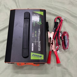 Hàng Nhật - Bộ Kích Điện 12V Lên 220V 2000W Sóng Sin Chuẩn, Màn Hình LED Báo Vôn, Dòng Tải, Nhiệt Độ Cao Cấp