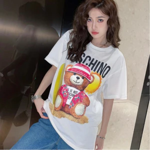 100% Cotton Áo thun Moschino Beach chuẩn cotton mềm min mát