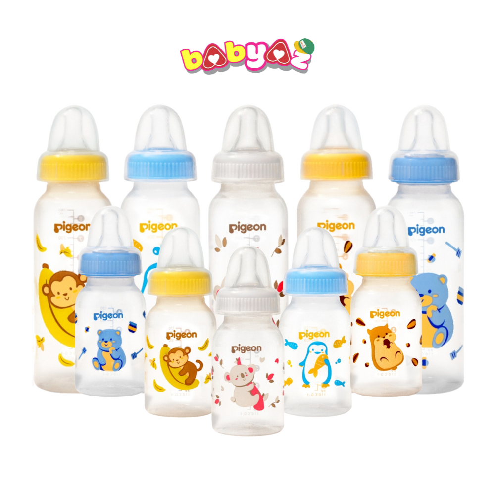 Bình Sữa Pigeon 120ml 240ml PP Cổ Hẹp Tiêu Chuẩn Bình Sữa Cho Bé Sơ Sinh Trẻ Em