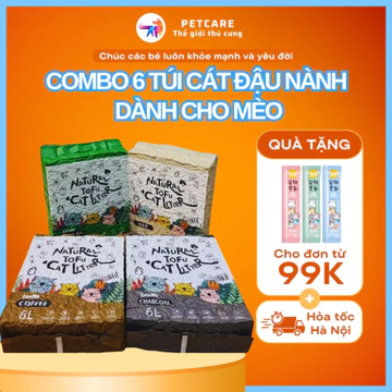 COMBO 6 Túi Cát Đậu Nành Catsme - Cát Vệ Sinh Dành Cho Mèo Túi 6L - Cát Vệ Sinh Chống Vi Khuẩn Tốt