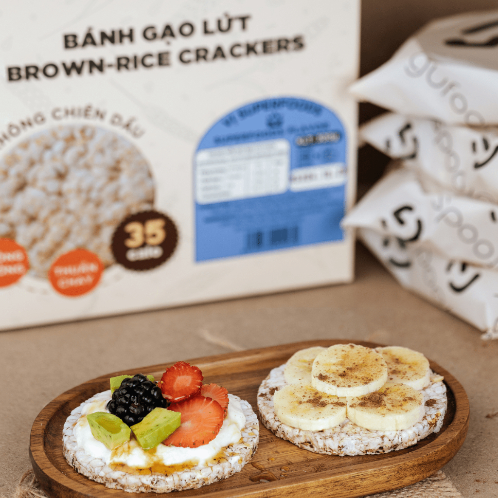 Ảnh Bánh gạo lứt GUfoods - Không chiên dầu, Không đường, Eat clean, Thực dưỡng, Ăn vặt healthy, Tập gym (170g/300g/510g/40g) 4