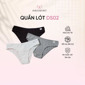 Quần Lót Cotton Kháng Khuẩn DOLLY SECRET Quần Lót Nữ 3 Màu Basic DS02