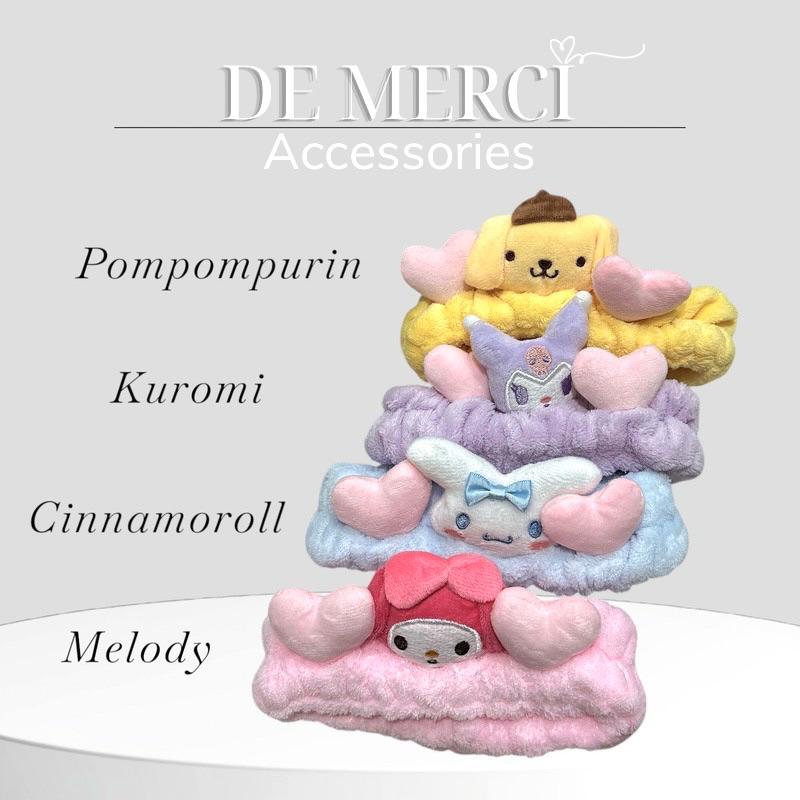 Băng đô cài tóc De Merci Accessories tiện lợi khi rửa mặt, trang điểm, tẩy trang siêu dễ thương BĐ1