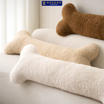 Gối Ôm Hình Khúc Xương, Gấu Bông Ôm Ngủ Dễ Thương, Gối Ôm Dài Cho Bé, Gối Sofa Decor Phòng Khách