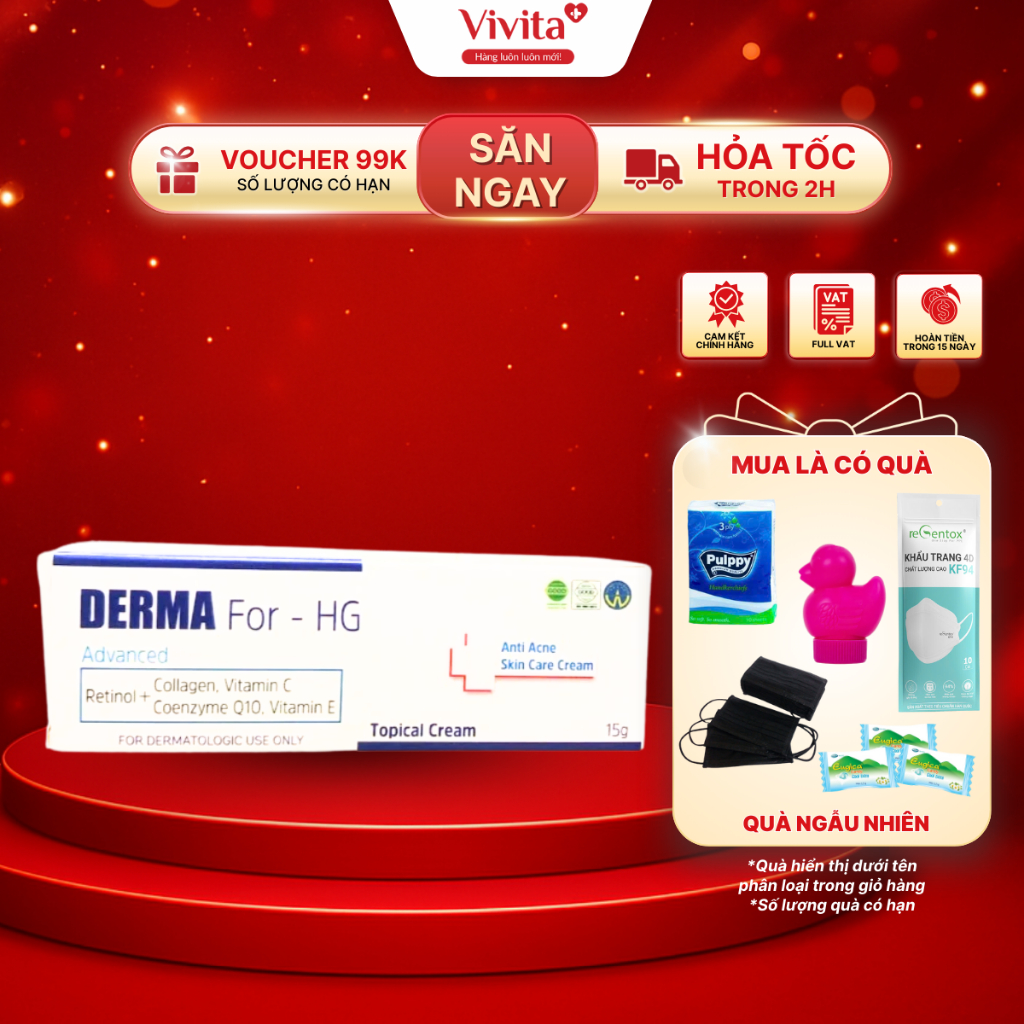 Kem Bôi Mụn Derma For -HG Cho Làn Da Sạch Mụn (Tuýp 15 g) | Shopee Việt Nam