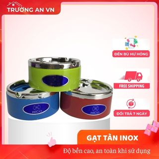 Gạt tàn Rico - Gạt tàn nắp xoay inox nhiều màu dày dặn, chắc chắn - Trường An VN