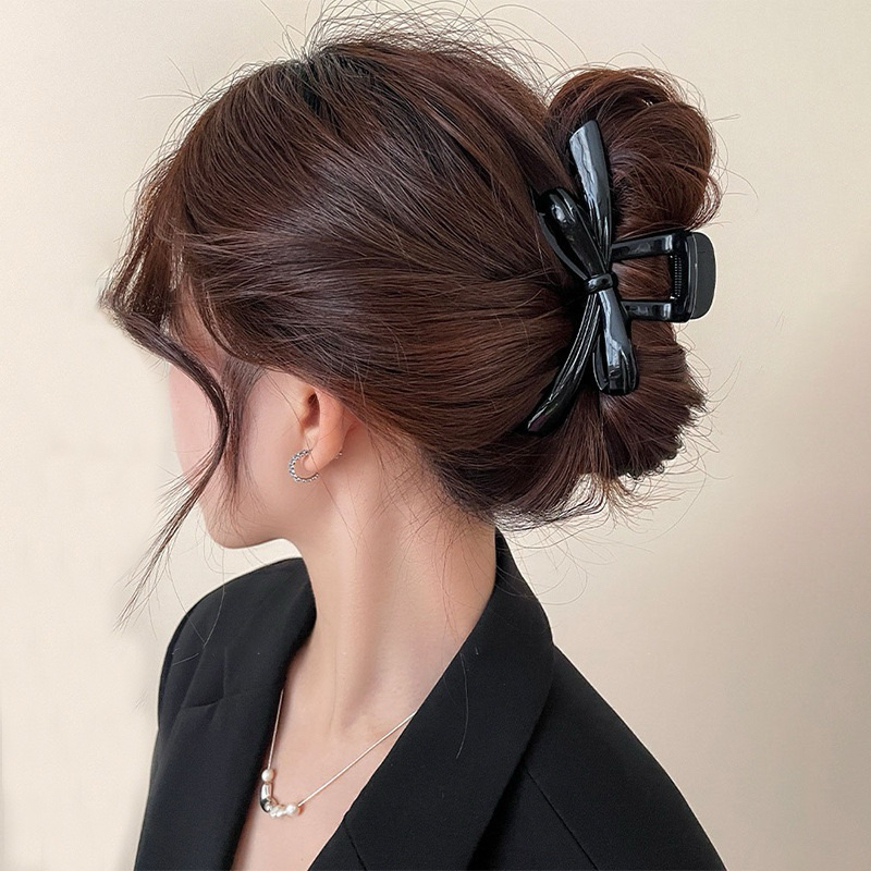 Kẹp Tóc Càng Cua De Merci Accessories Hình Chiếc Nơ Thắt Nút Trơn Xinh Xắn Phong Cách Hàn Quốc Phụ Kiện Tóc Nữ