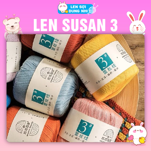 Len Susan 3, 100% Cotton, sợi Lace làm đồ handmade - Len sợi Dung Nhi ...