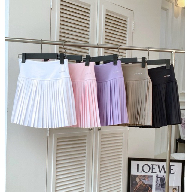 Chân váy thể thao Fit Her ngắn xếp ly nhỏ Mira Active Skirt kèm quần bảo hộ