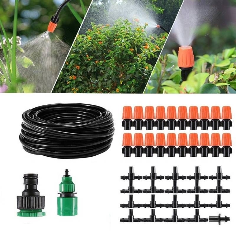 Bộ Kít phun sương tưới cây 20 béc đơn cam (Khớp ren vặn 21 27mm)