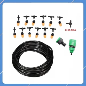 Bộ Kít phun sương tưới cây 20 béc đơn cam (Khớp ren vặn 21 27mm)