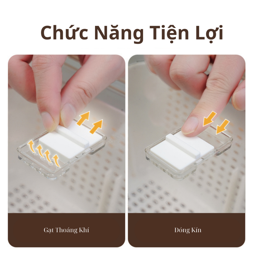 Hộp Đựng Thực Phẩm Trong Suốt Kín Kèm Rổ Chính Hãng Việt Nhật (Mã 6588+6589)