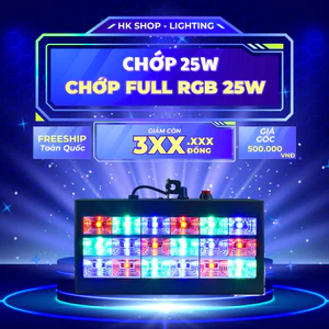 Đèn Chớp cảm biến full RGB 25W mini dùng cho Bar , pub ,bay phòng , sân khấu , tiệc tùng , karaoke , đám cưới
