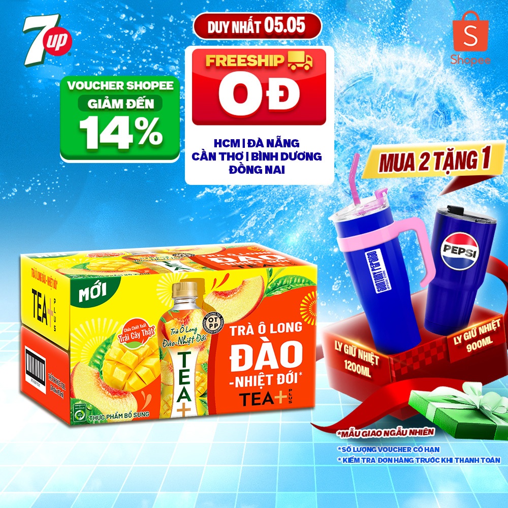 [LIVE] Thùng 24 Chai Trà Ô Long Tea+ Đào Trái Cây Nhiệt Đới (450ml/chai ...