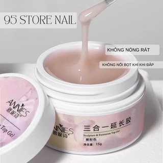 Gel đắp móng ANNIES - gel làm dual form cao cấp không bị nóng móng , gel siêu cứng không gãy giòn hũ 15g