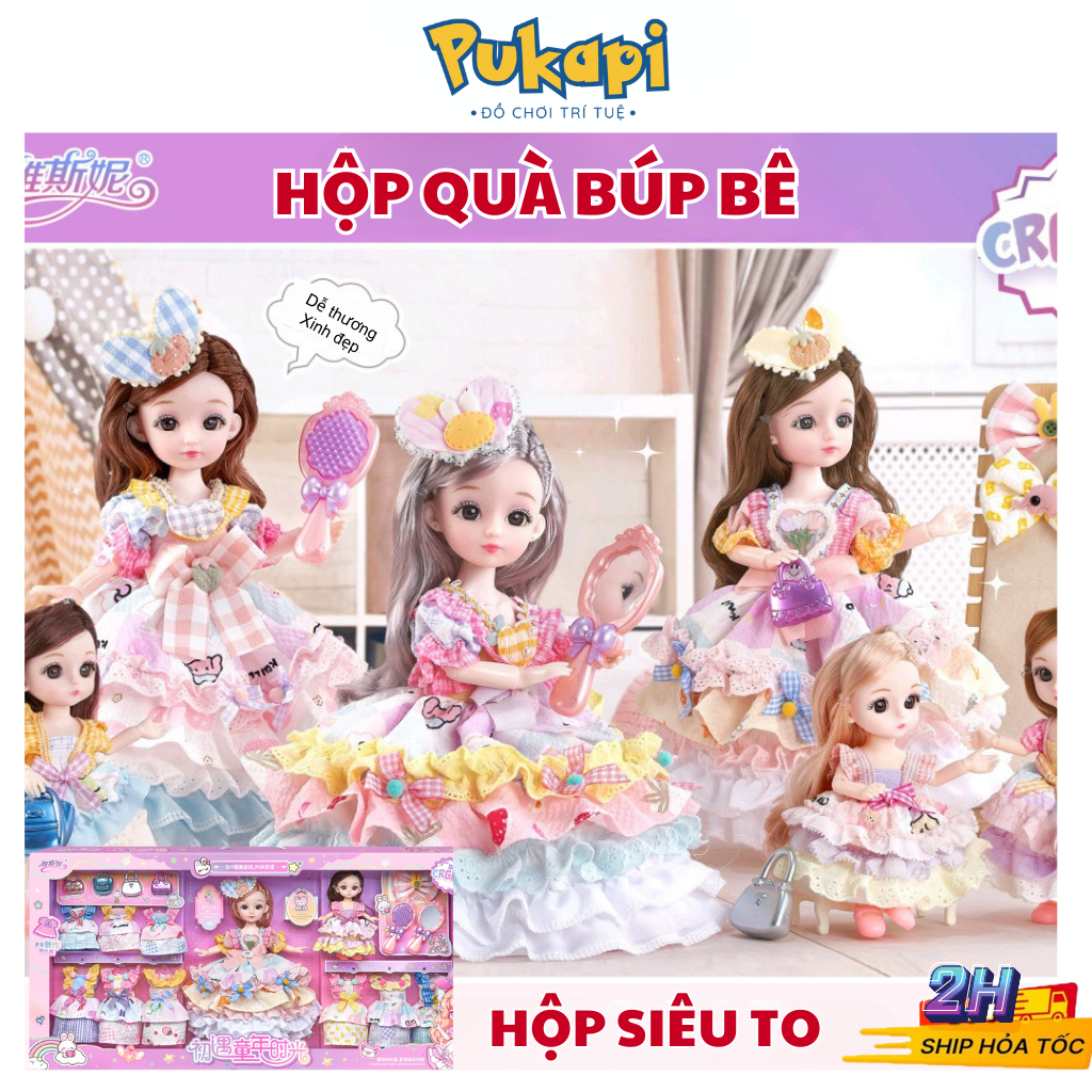 Đồ Chơi Búp Bê Công Chúa Lolita Hộp Quà Siêu To Quà Tặng Cho Bé Đáng Yêu Dễ Thương - Đồ Chơi Cho Bé PUKAPI