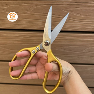 Kéo vàng Nhật SK5 JAPAN cắt gà, Kéo lưỡi thép cứng, sắc bén, thiết kế chắc chắn, tiện dụng Cam Homeware