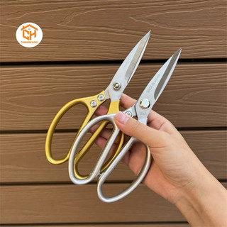 Kéo vàng Nhật SK5 JAPAN cắt gà, Kéo lưỡi thép cứng, sắc bén, thiết kế chắc chắn, tiện dụng Cam Homeware