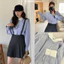 Áo Sơ mi tay dài kẻ sọc phối cổ trắng hàng Qc A1316